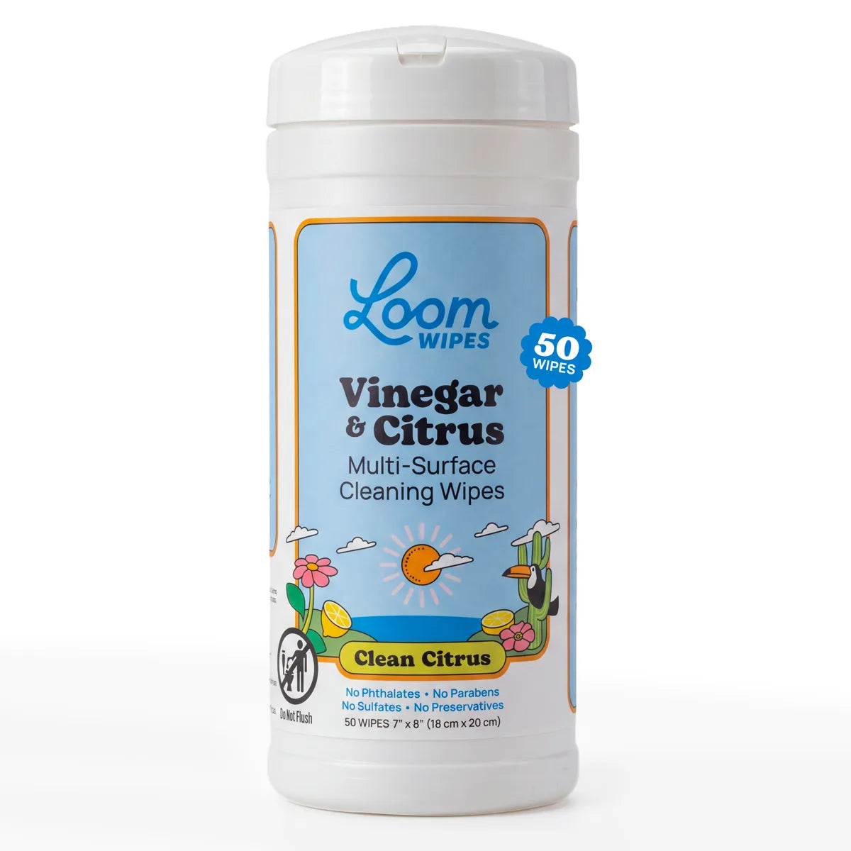 Loom Wipes Vinegar & Citrus canister