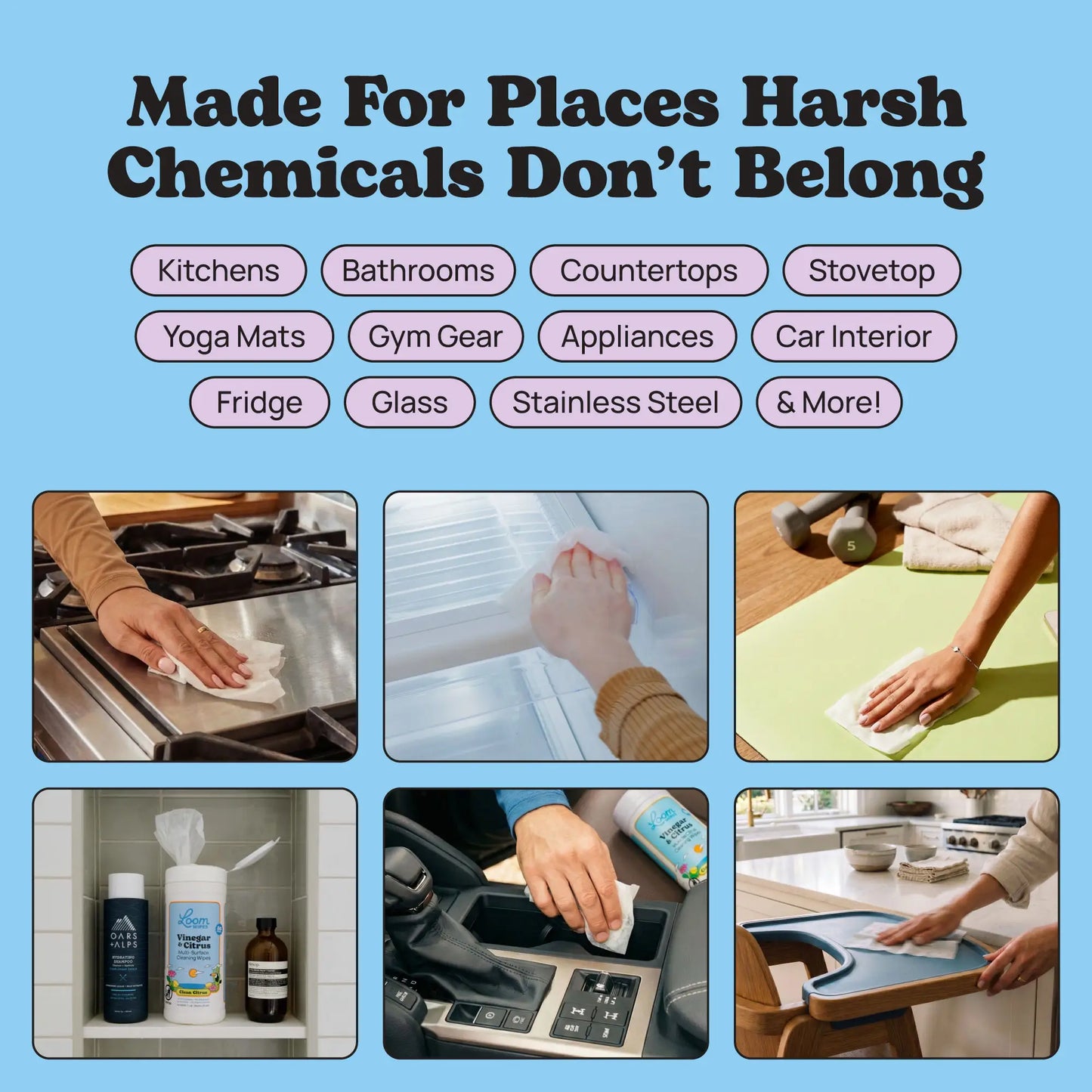 Where to use vinegar cleaning wipes
