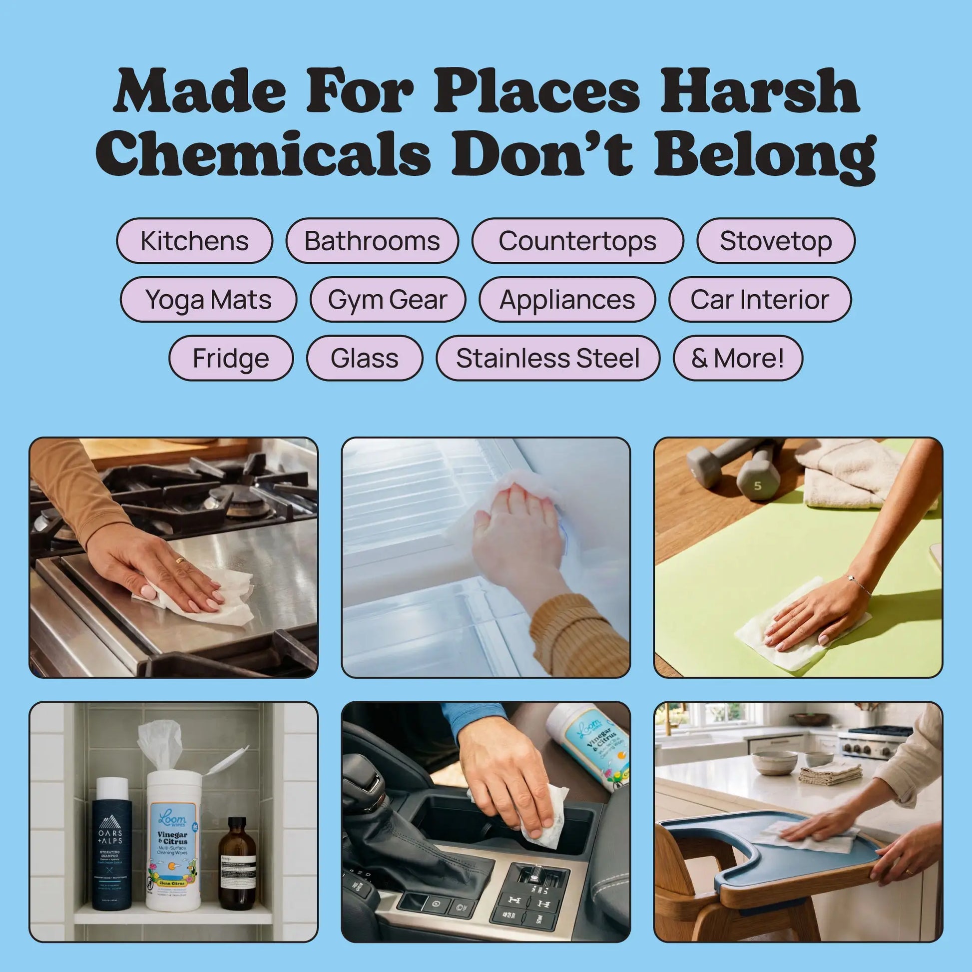 Where to use vinegar cleaning wipes