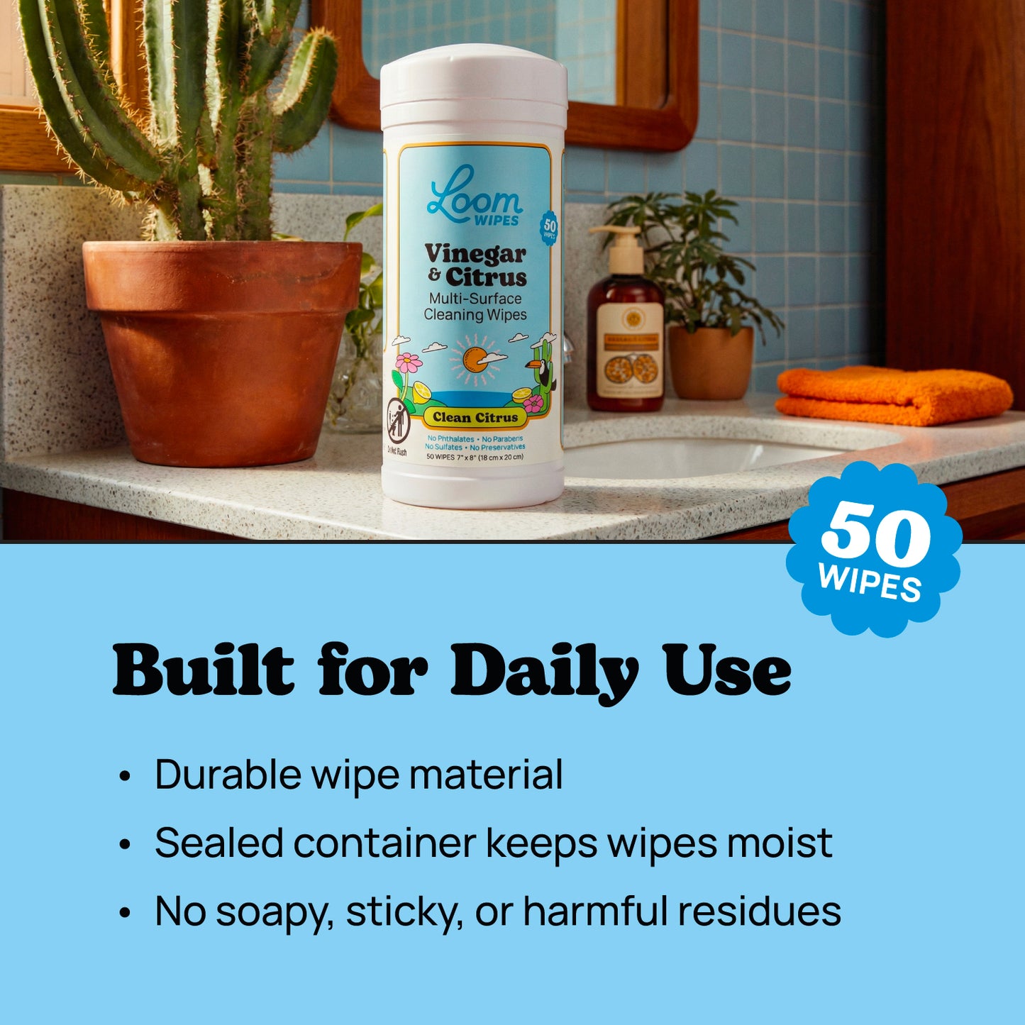 Vinegar & Citrus Cleaning Wipes