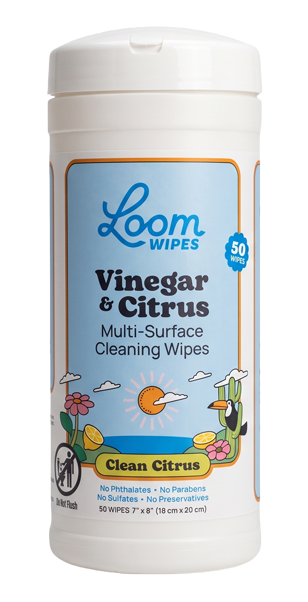 Loom Wipes Vinegar & Citrus canister
