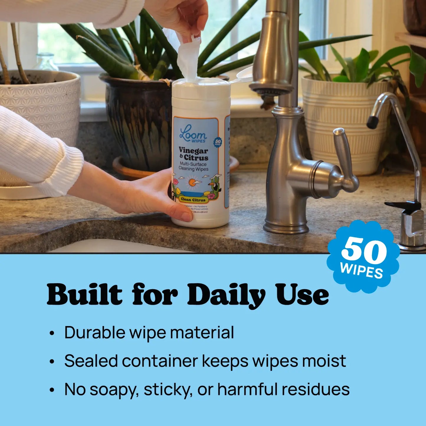 Vinegar & Citrus Natural Cleaning Wipes