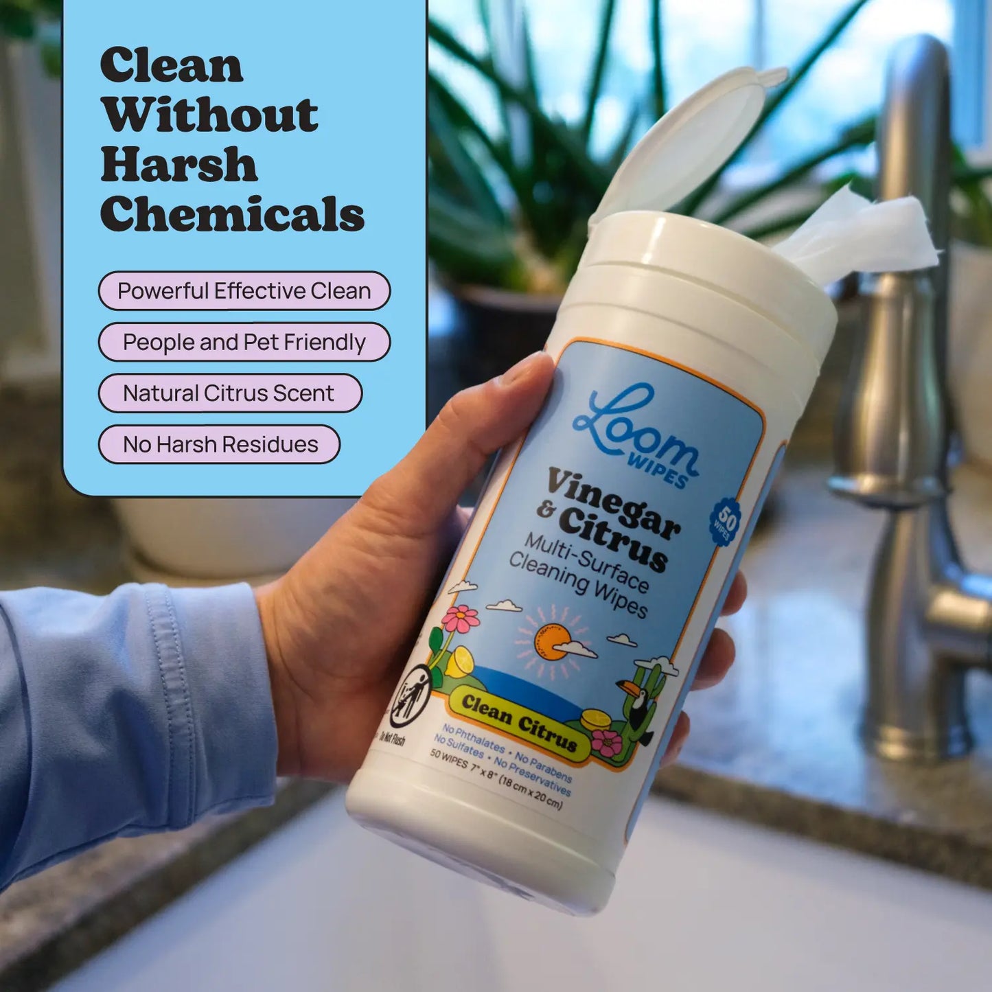 Vinegar & Citrus Natural Cleaning Wipes